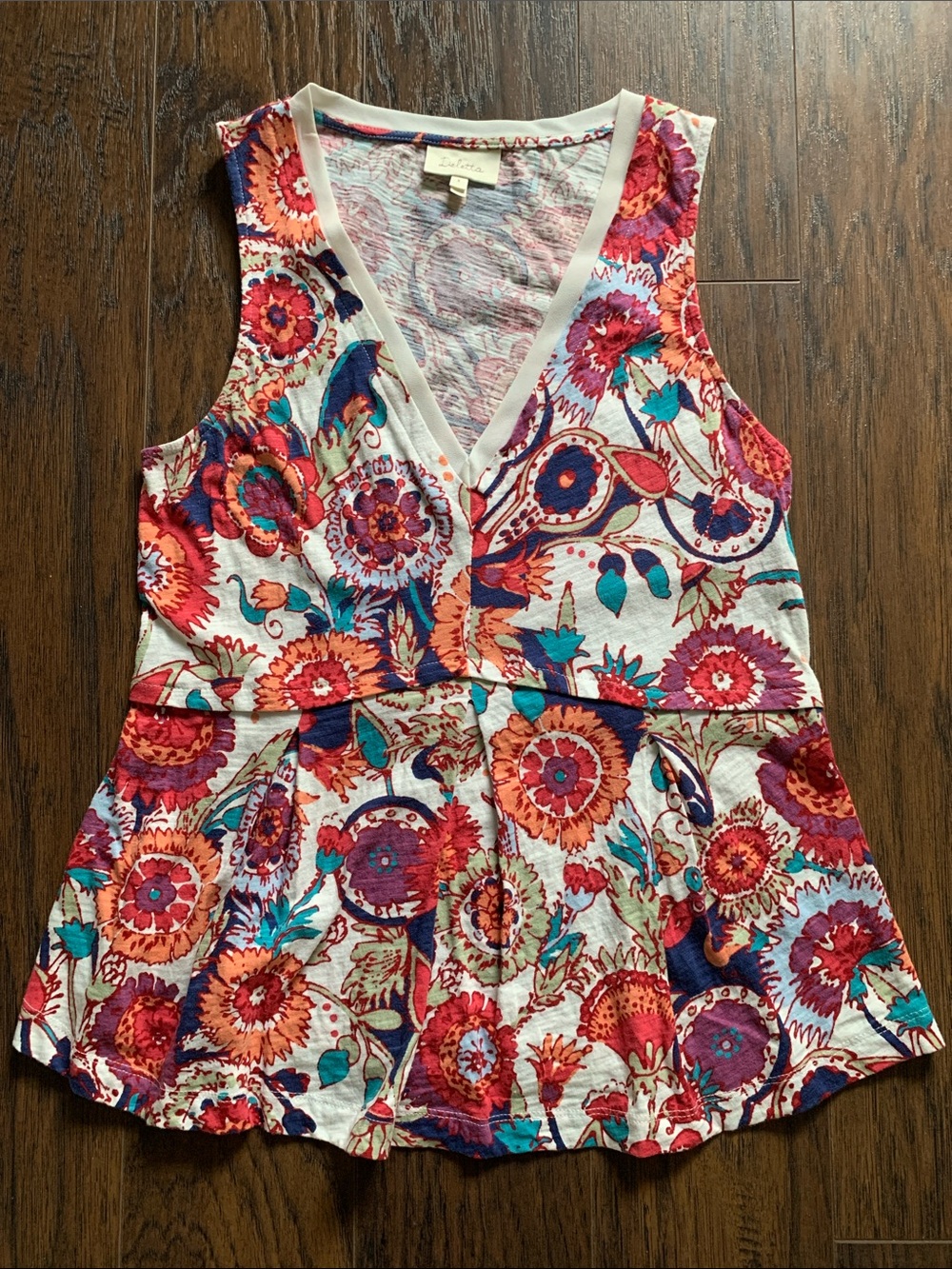 Anthropologie Deletta Peplum Tank Top - Sz M